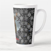 Rustige Kerst eland winter bosland bos sneeuw Latte Mok (Rechts)