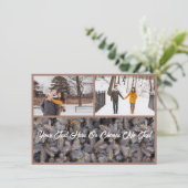 Rustige Kerst Elegante Winterzonnewende Boslandsch Feestdagenkaart (Staand voorkant)