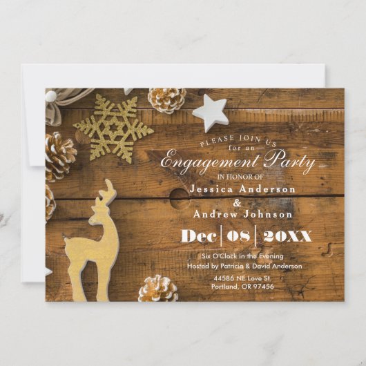 Rustige kerst-feestdag in het land kaart (Voorkant)