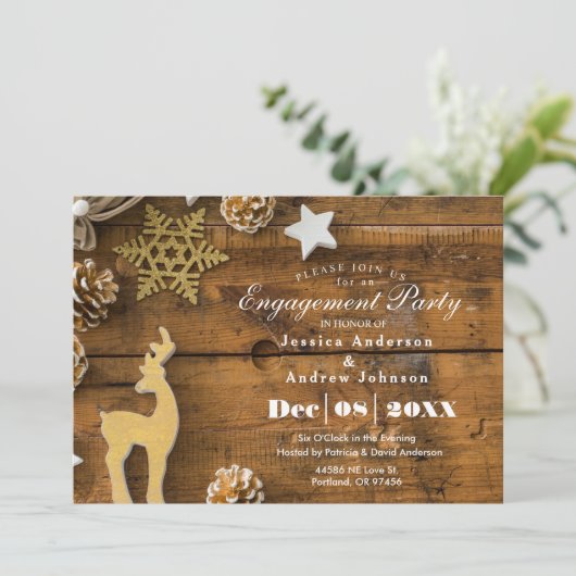 Rustige kerst-feestdag in het land kaart (Staand voorkant)