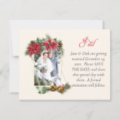 Rustige Kerst Foto Save the Date Aankondiging (Voorkant)