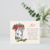 Rustige Kerst Foto Save the Date Aankondiging (Staand voorkant)
