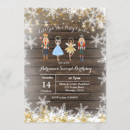Rustige kerst Glitter Birthday Invite Kaart