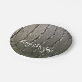 Rustige kerst Holly Black Barn-deur Papieren Bordje (Gekanteld)