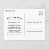 Rustige Kerst Huwelijks Save the Date Ansichtkaart Aankondigingskaart (Achterkant)