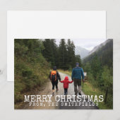 Rustige kerst in de bergachtige heekfamilie feestdagenkaart (Voorkant / Achterkant)