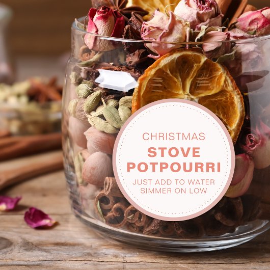 Rustige Kerst Kachel Potpourri Ronde Sticker