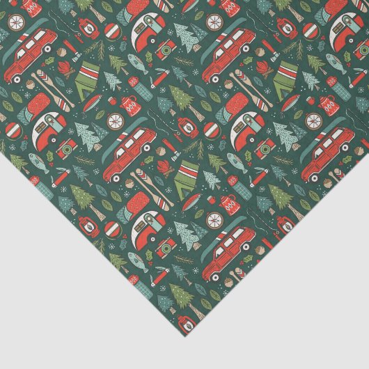 Rustige Kerst Kamperen Tissuepapier (Detail)