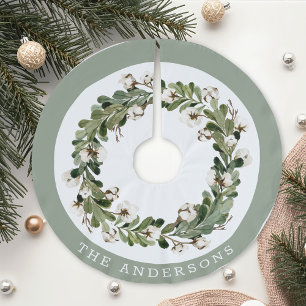 Rustige Kerst Katoenen Krans Familienaam Kerstboom Rok