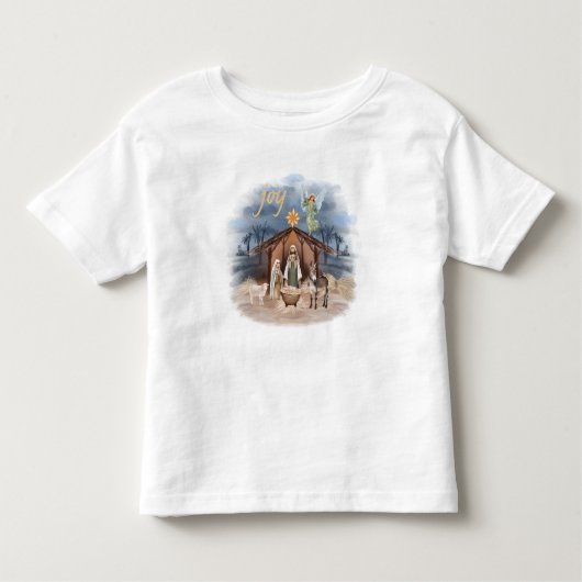 Rustige kerst kerstfeestvreugde kinder shirts (Voorkant)