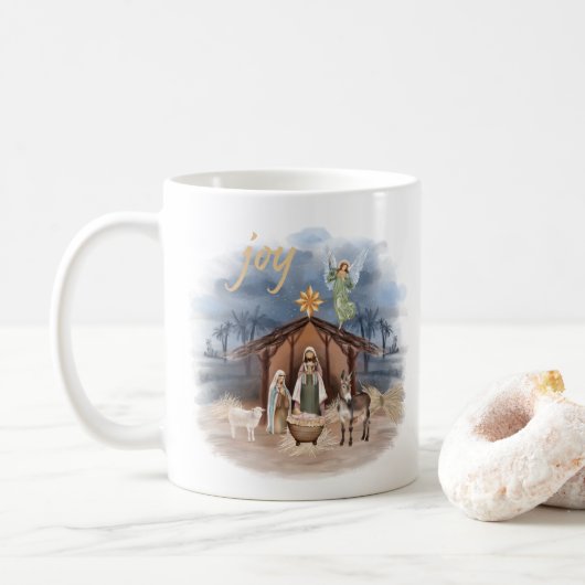 Rustige kerst kerstfeestvreugde koffiemok (Met donut)