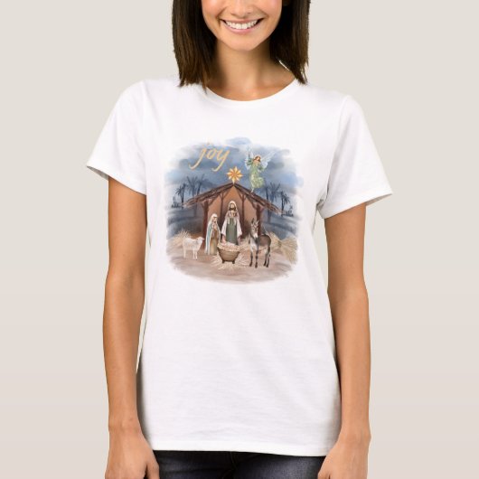 Rustige kerst kerstfeestvreugde t-shirt (Voorkant)