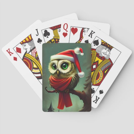 Rustige  kerst met kerstmis pokerkaarten (Achterkant)