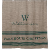 Rustige kerst met kerstschoppen, schok douchegordijn (Voorkant)