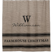 Rustige kerst met kerstschoppen, schok douchegordijn (Voorkant)