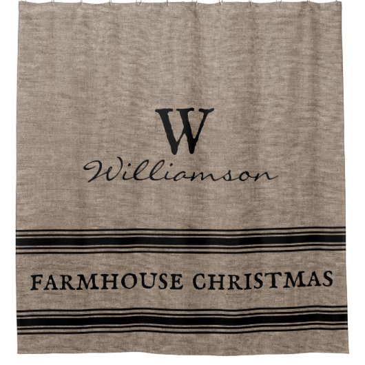 Rustige kerst met kerstschoppen, schok douchegordijn (Voorkant)