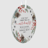 Rustige kerst | Mr. & Mrs Photo Ormenmenas Ornament (voorkant)