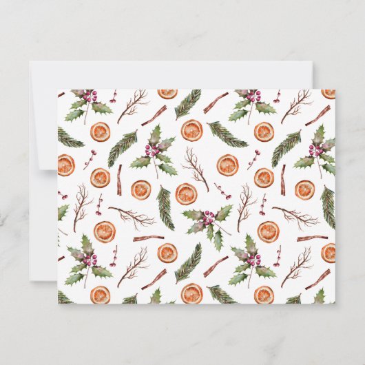 Rustige kerst notitiekaartje (Achterkant)