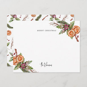 Rustige kerst notitiekaartje