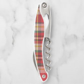 Rustige Kerst Plaid Moderne Rode Rut Kurkentrekker (Achterkant)