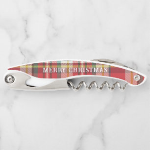 Rustige Kerst Plaid Moderne Rode Rut Kurkentrekker