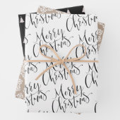 Rustige kerst snowflakes voor kerst inpakpapier vel (In situ)