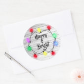 Rustige Kerst stickers voor 'Merry & Bright' feest (Envelop)