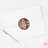 Rustige Kerst stickers voor 'Merry & Bright' feest (Envelop)