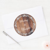 Rustige Kerst stickers voor 'Merry & Bright' feest (Envelop)