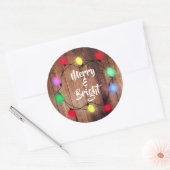 Rustige Kerst stickers voor 'Merry & Bright' feest (Envelop)