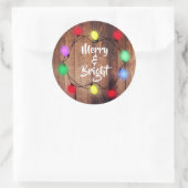 Rustige Kerst stickers voor 'Merry & Bright' feest (Tas)