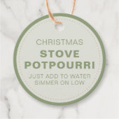 Rustige kerst Stove Potpourri Bedankjes Labels (Voorkant)