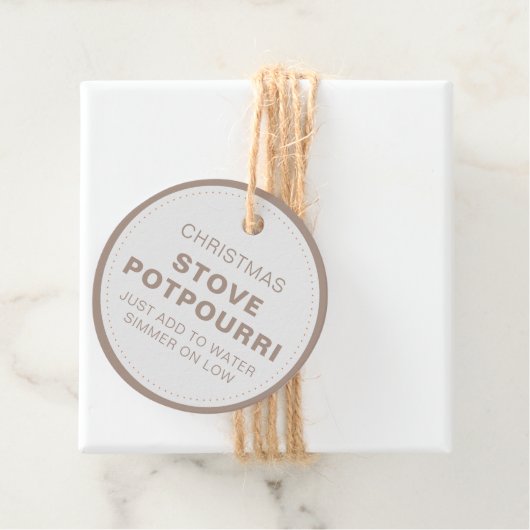 Rustige kerst Stove Potpourri Bedankjes Labels (In situ)