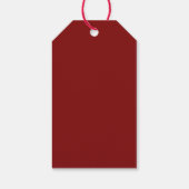 Rustige kerst Tartan met naam Cadeaulabel (Achterkant)