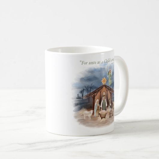 Rustige kerst traditionele feestdag koffiemok (Voorkant rechts)