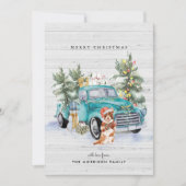 Rustige kerstakelkaartje voor vrachtwagens feestdagenkaart (Voorkant)