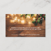 Rustige kerstavond bedrijfsleiderwens visitekaartje (Achterkant)