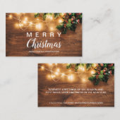 Rustige kerstavond bedrijfsleiderwens visitekaartje (Voorkant / Achterkant)