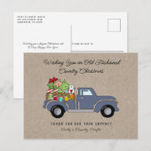 Rustige kerstavond feestdag met kerstfeestdag briefkaart (Voorkant / Achterkant)