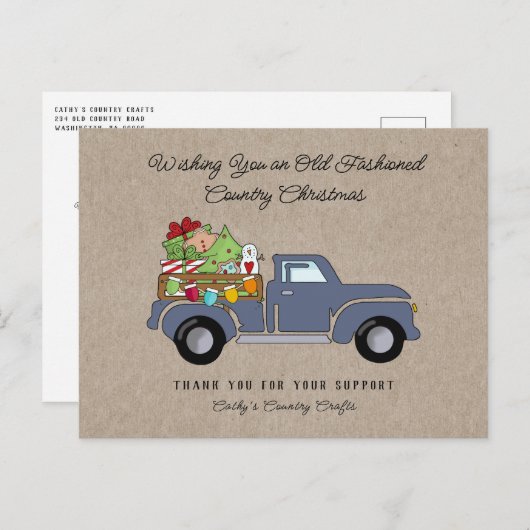 Rustige kerstavond feestdag met kerstfeestdag briefkaart (Voorkant / Achterkant)