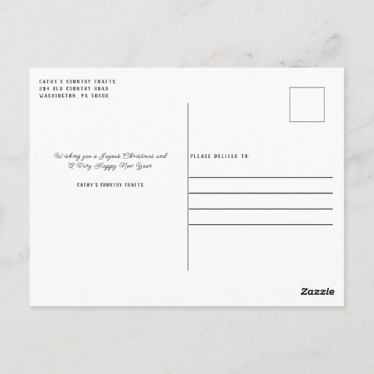 Rustige kerstavond feestdag met kerstfeestdag briefkaart (Achterkant)