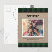 Rustige kerstavond Monogram Foto Holiday Briefkaart (Voorkant / Achterkant)