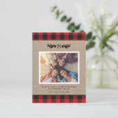 Rustige kerstavond Monogram Foto Holiday Briefkaart (Staand voorkant)