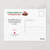 Rustige kerstavond, ruw collie Honden - Holiday Briefkaart (Achterkant)