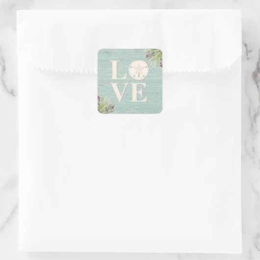 Rustige kerstavond vierkante sticker (Tas)