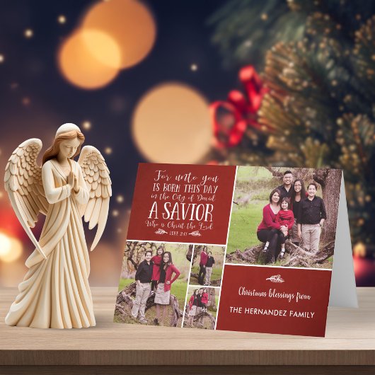 Rustige kerstbijbel Verse Holiday Foto Feestdagen Kaart