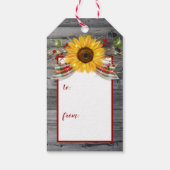 Rustige kerstbloem cadeaulabel (Achterkant)