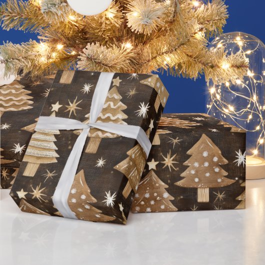 Rustige kerstbomen cadeaupapier (Feestdagen)