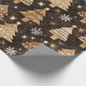 Rustige kerstbomen cadeaupapier (Hoek)