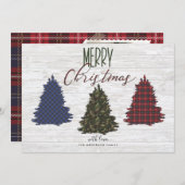 Rustige kerstbomen en je FOTO Feestdagenkaart (Voorkant / Achterkant)